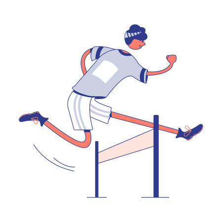 Guy running in  Illustration