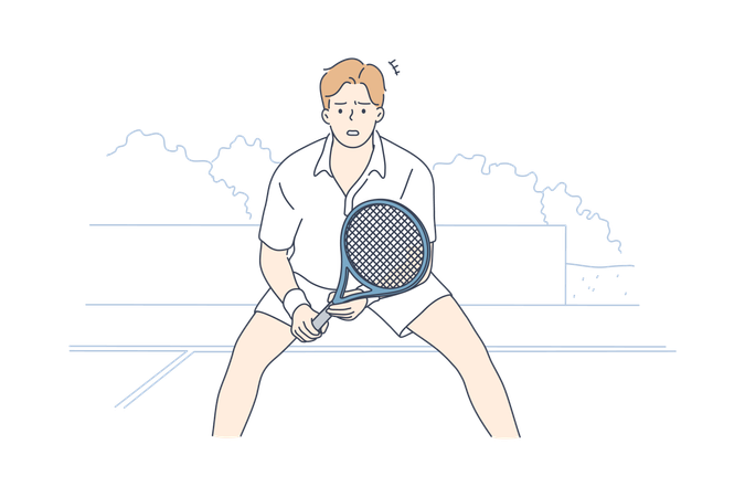 Guy tennis player  Illustration