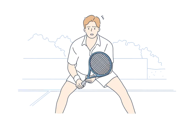 Guy tennis player  Illustration