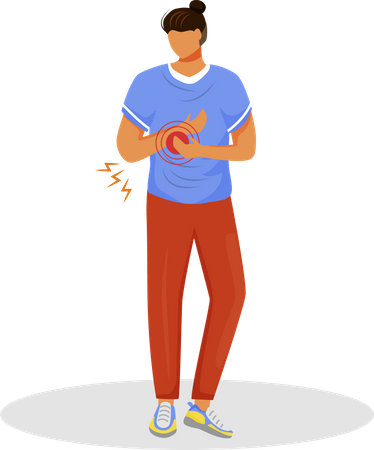 Guy with arm pain  Illustration