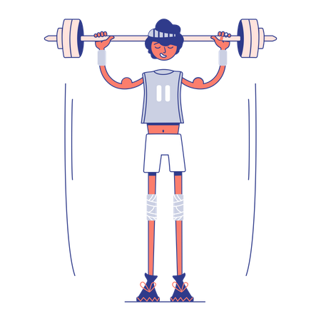 Guy working out at the gym  Illustration