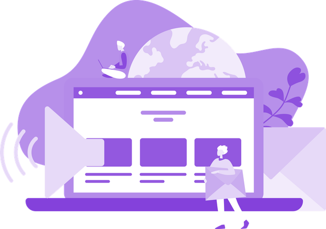 Guys Doing Web Marketing  Illustration
