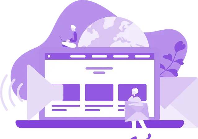 Guys Doing Web Marketing  Illustration