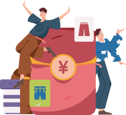 Guys getting Order confirmation mail  Illustration