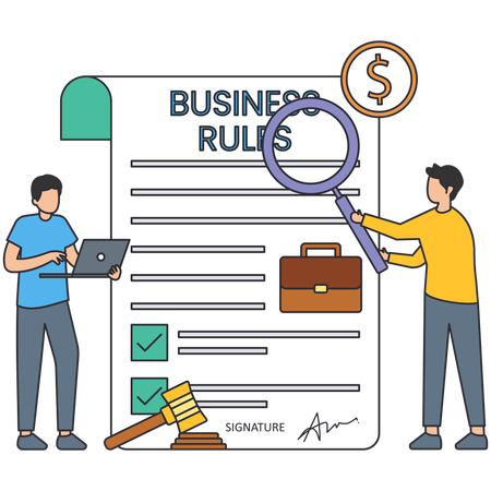 Guys research on Business Rules  Illustration