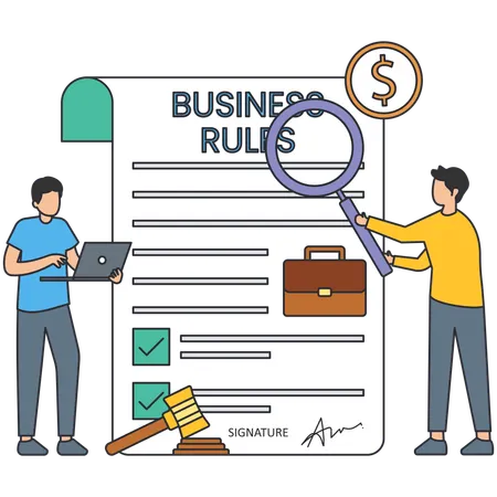 Guys research on Business Rules  Illustration
