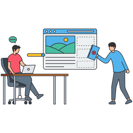 Guys working on Application Developer  Illustration
