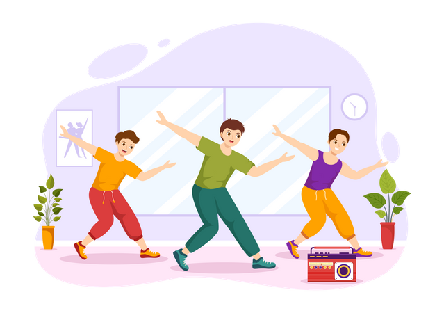 Gym Aerobics  Illustration