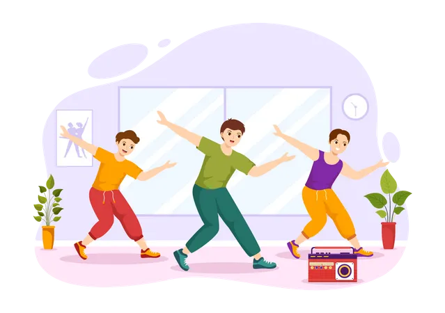 Gym Aerobics  Illustration