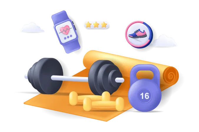 Gym equipment  Illustration