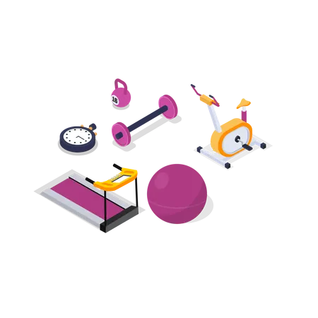 Gym equipment Illustration