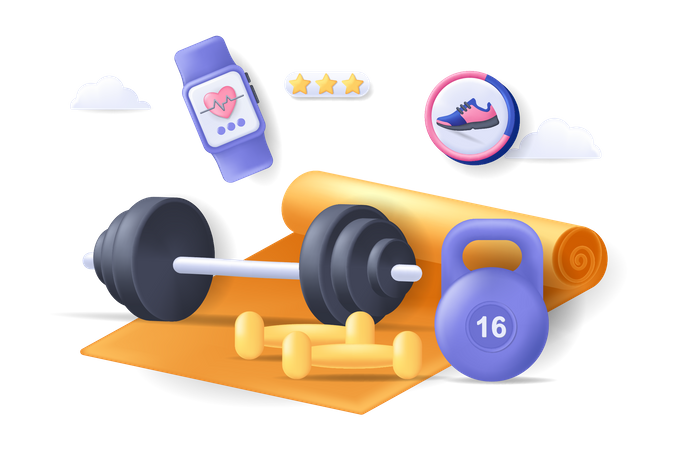 Gym equipment  Illustration