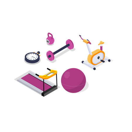 Gym equipment  Illustration