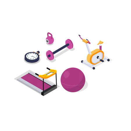 Gym equipment  Illustration