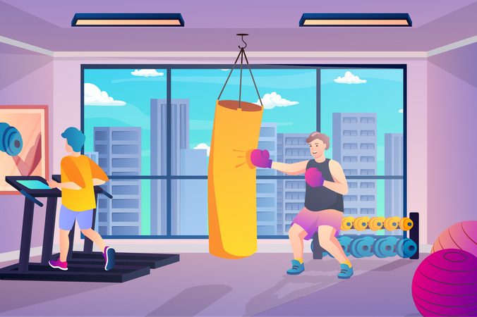 Gym fitness Illustration