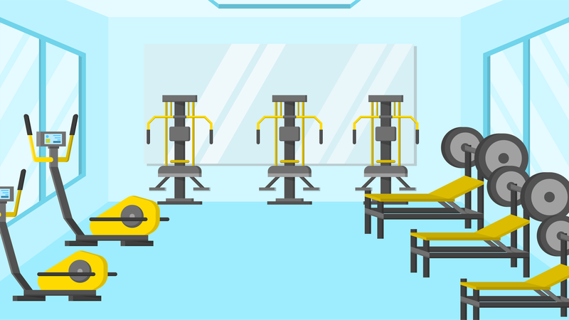 Gym Interior Design  Illustration