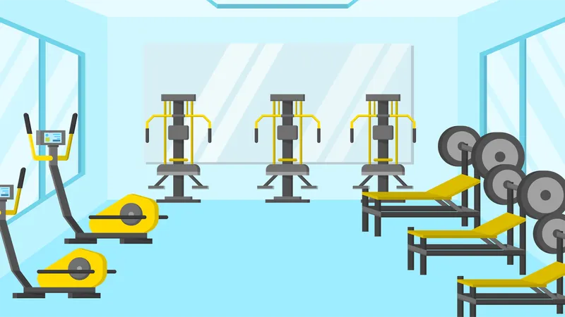 Gym Interior Design  Illustration