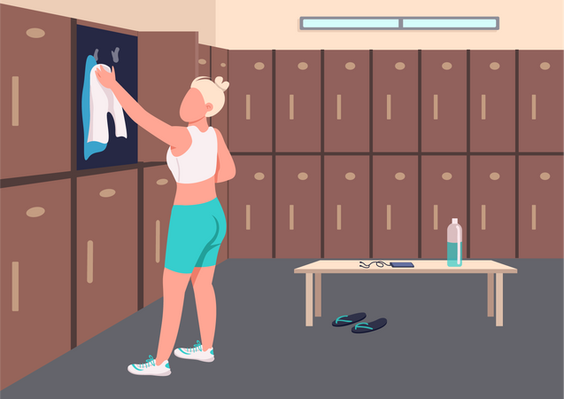 Gym locker room Illustration