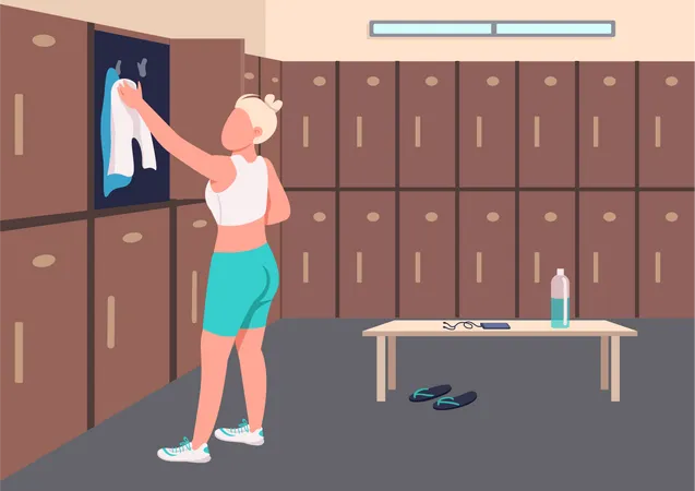 Gym locker room Illustration