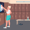 gym locker illustration free download