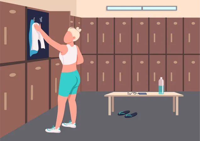 Gym locker room  Illustration