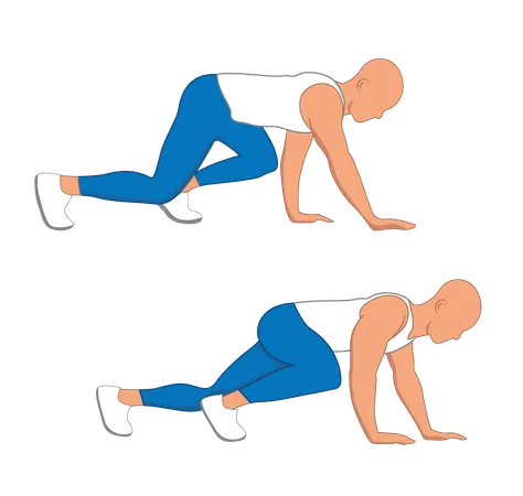 Gym man doing gym exercise  Illustration