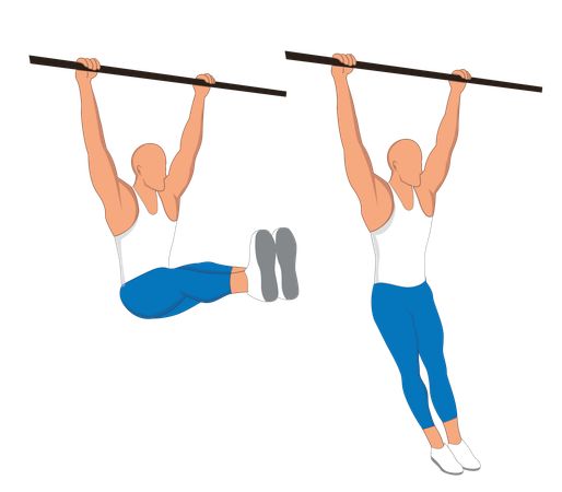 Gym man doing gym exercise  Illustration