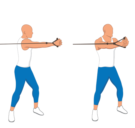 Gym man doing gym exercise  Illustration