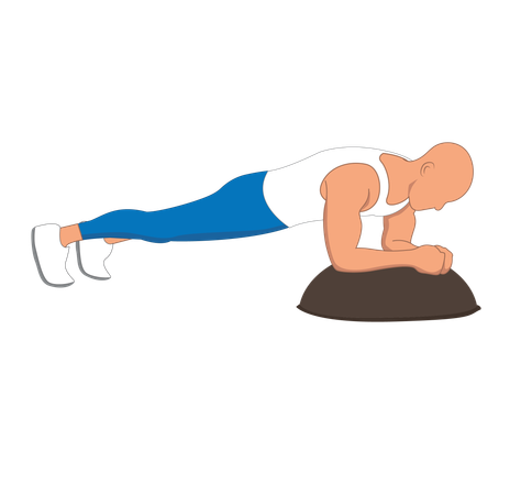 Gym man doing gym exercise  Illustration