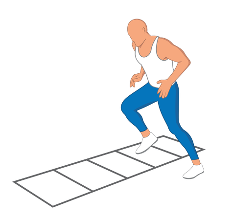 Gym man doing gym exercise  Illustration