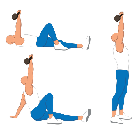 Gym man doing gym workout  Illustration