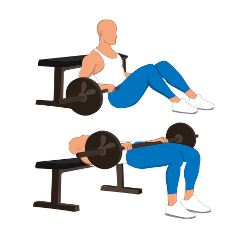 Gym man doing pull up workout Workout  Illustration