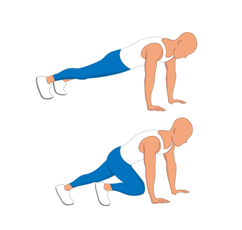 Gym man doing stretching exercise  Illustration