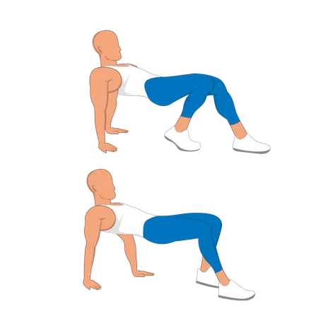 Gym man doing stretching exercise  Illustration