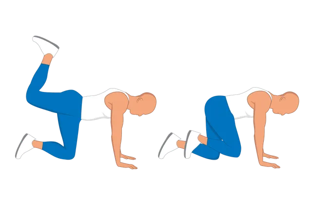 Gym man doing stretching exercise  Illustration