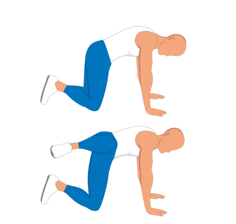 Gym man doing stretching exercise  Illustration