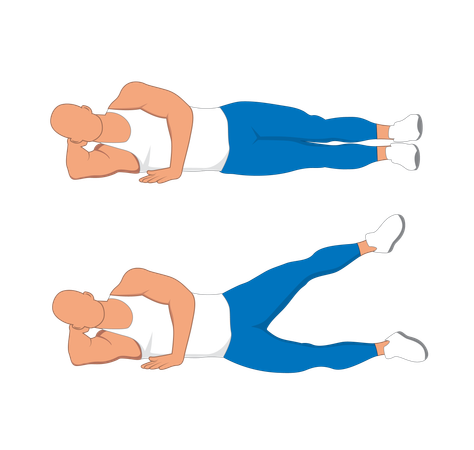 Gym man doing stretching exercise  Illustration