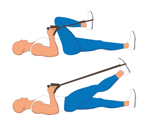 Gym man doing stretching exercise  Illustration