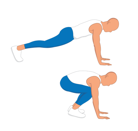 Gym man doing stretching exercise  Illustration