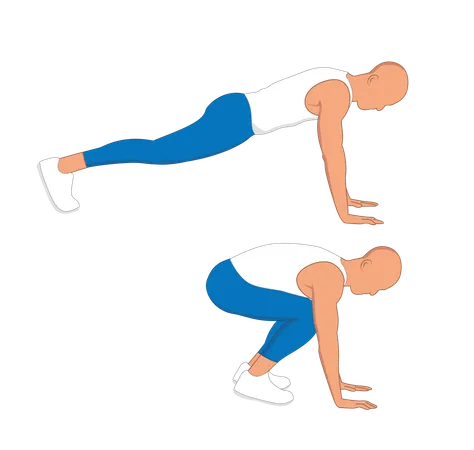 Gym man doing stretching exercise  Illustration