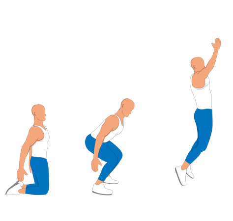 Gym man doing stretching exercise  Illustration