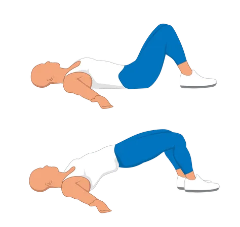 Gym man doing stretching exercise  Illustration