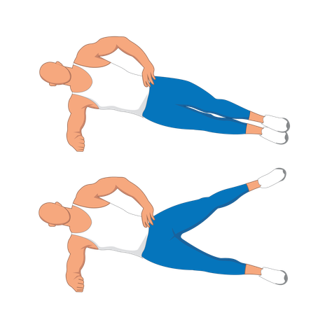 Gym man doing stretching exercise  Illustration