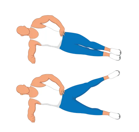 Gym man doing stretching exercise  Illustration