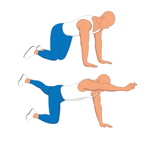 Gym man doing stretching exercise  Illustration