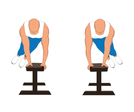 Gym man doing workout  Illustration