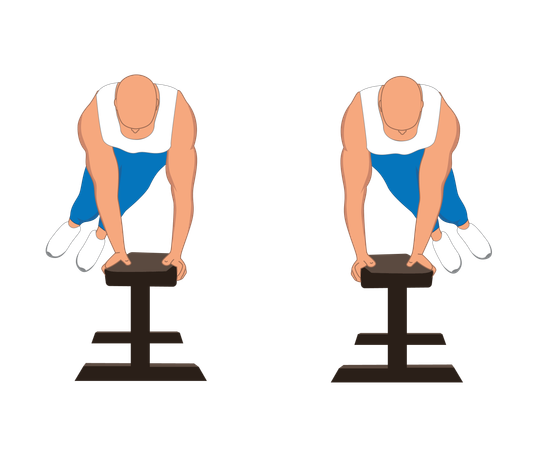 Gym man doing workout  Illustration