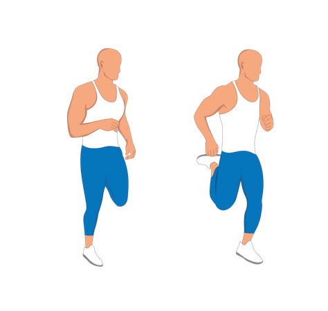 Gym man running  Illustration