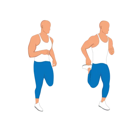 Gym man running  Illustration