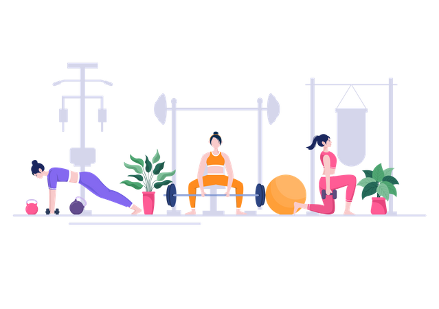 Gym session Illustration